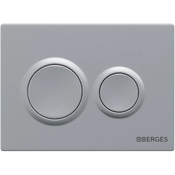 Инсталляция для унитаза Berges Novum O2 040262 с кнопкой смыва, матовый хром