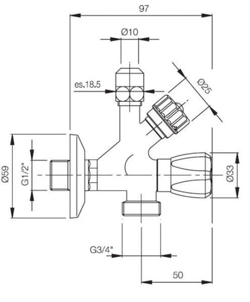 Вентиль угловой FIMA Carlo Frattini F191/1OR золото