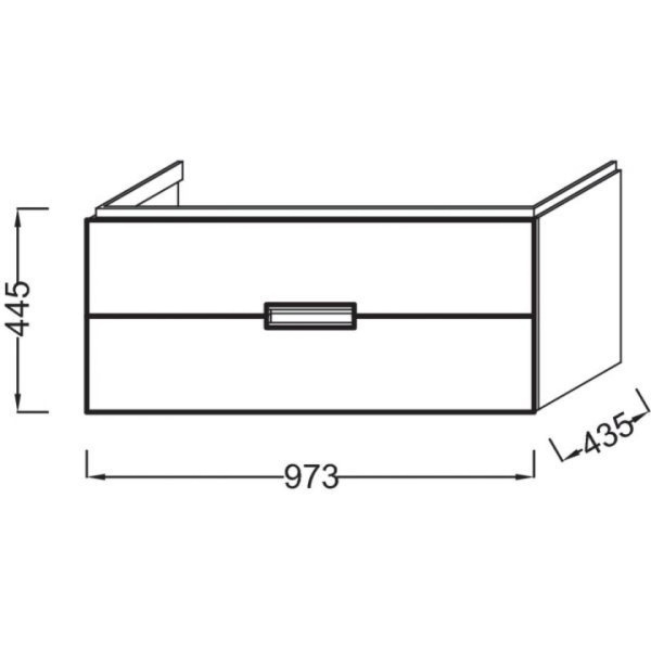 Тумба под раковину 95 см Jacob Delafon Reve EB1136-G95 оливковый блестящий