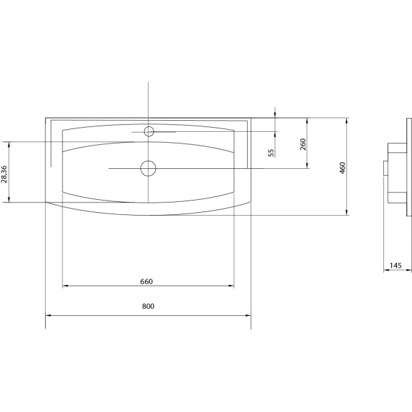 Раковина 80x46 см Акватон Милан 1A704431ML010