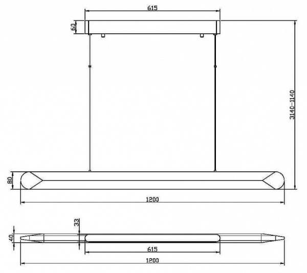 Подвесной светильник Maytoni Motion MOD276PL-L40B3K