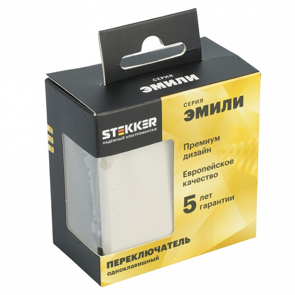 Переключатель перекрестный одноклавишный Stekker Эмили 49893