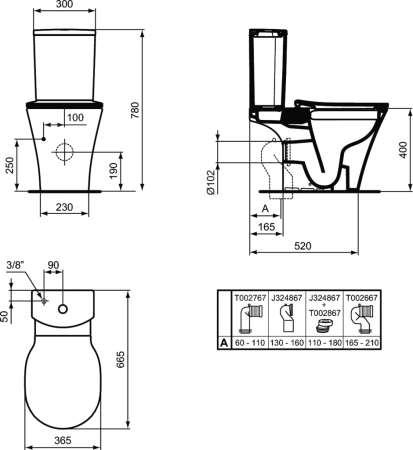 Бачок для унитаза Ideal Standard Connect Air E073901