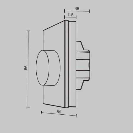 Панель-диммер сенсорный встраиваемый Maytoni UNION 711024