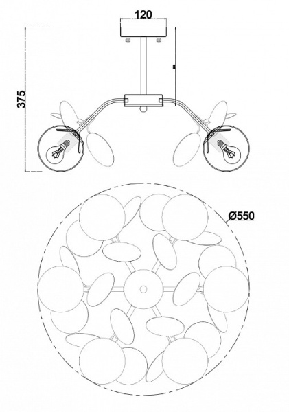 Люстра на штанге Freya Satellite FR5165PL-06S