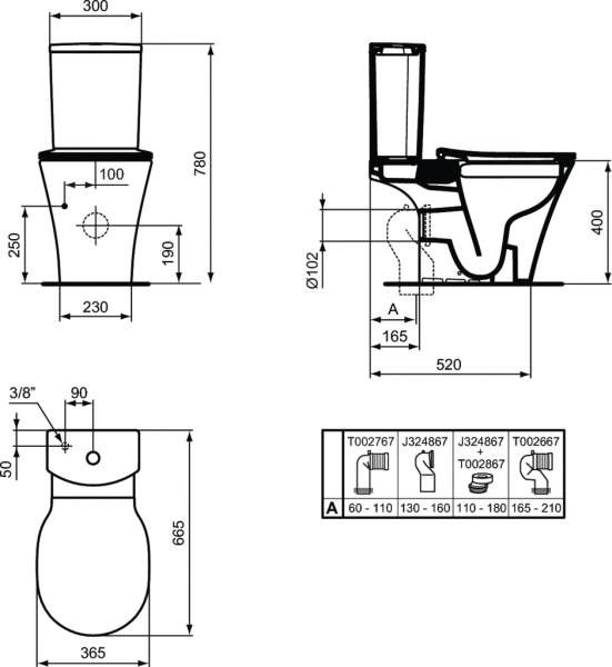 Бачок для унитаза Ideal Standard Connect Air E073901