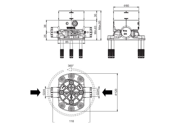 Внутренняя часть для гигиенического душа FIMA Carlo Frattini FimaBox F3070