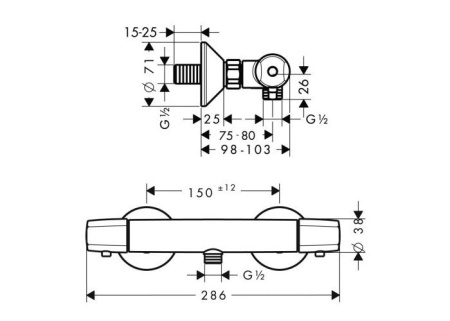 Душевой гарнитур Grohe Power & Soul 27763000/27742000
