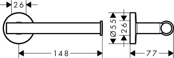 Держатель туалетной бумаги hansgrohe Logis Universal 41726000