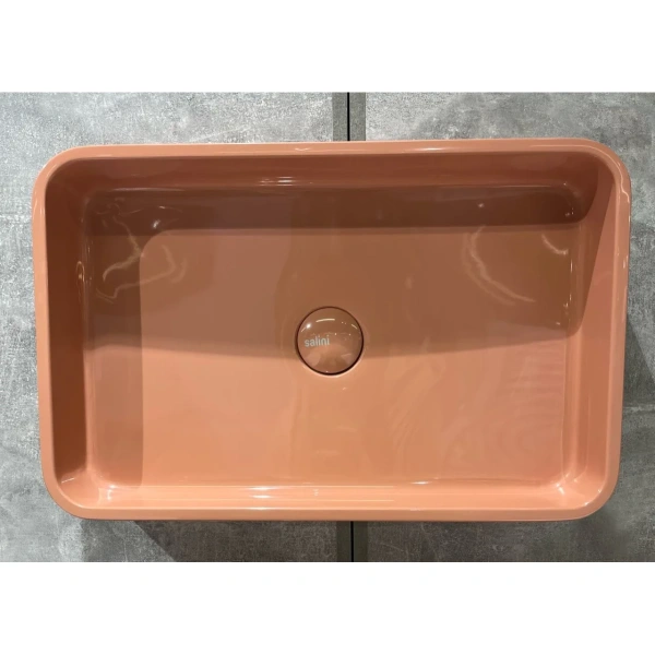 Раковина-чаша Salini S-Sense Callista 01 1101104GF3012 54,5x34,5 см, накладная, бежево-красный глянец