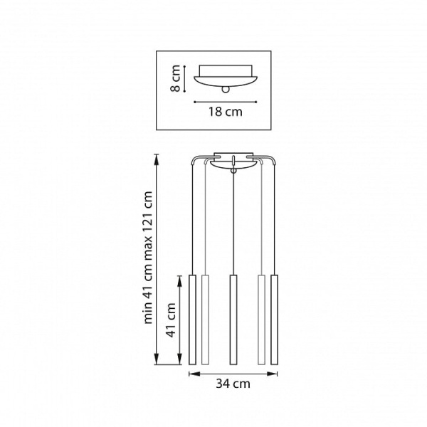Подвесная люстра Lightstar Tubo L5T747233