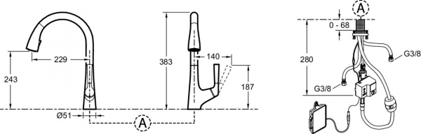 Смеситель для кухни Jacob Delafon Malleco E77748-VS сталь