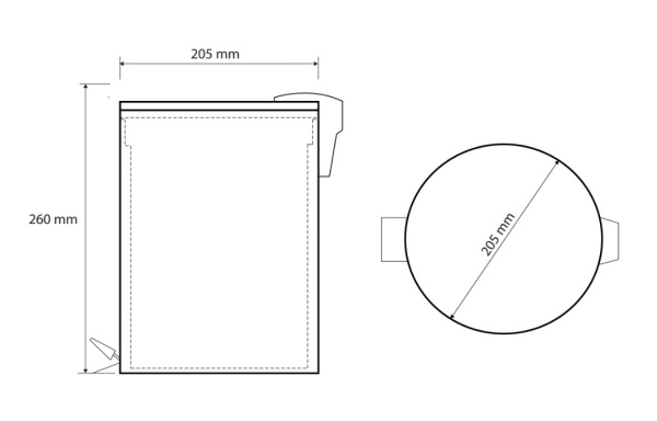 Ведро Bemeta Graphit 156315013
