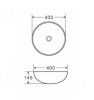 Раковина Nofer Spin 40 23595 круглая черный мрамор