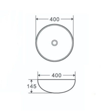 Раковина Nofer Spin 40 23595 круглая черный мрамор