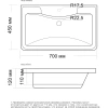 Раковина 70x45 см Grossman Адель 4627173210232