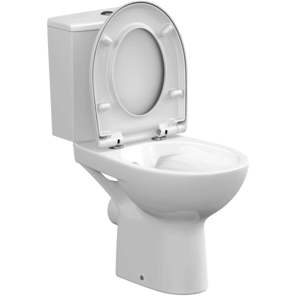 Унитаз-компакт Cersanit Nature KO-NTR011-3/5-COn-DL безободковый, с сиденьем микролифт, белый