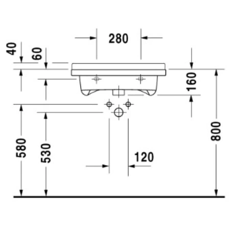 Раковина 60x54,5 см Duravit Starck 3 0309600000