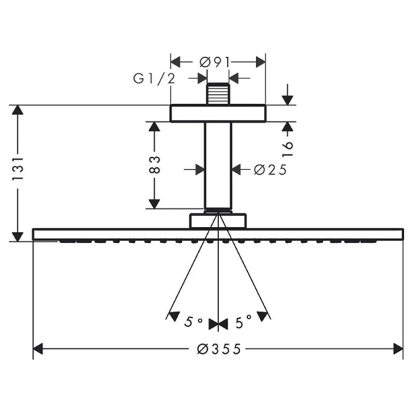Верхний душ Axor ShowerSolutions 26035000