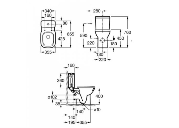 Чаша напольного унитаза Roca Debba 34299700Y