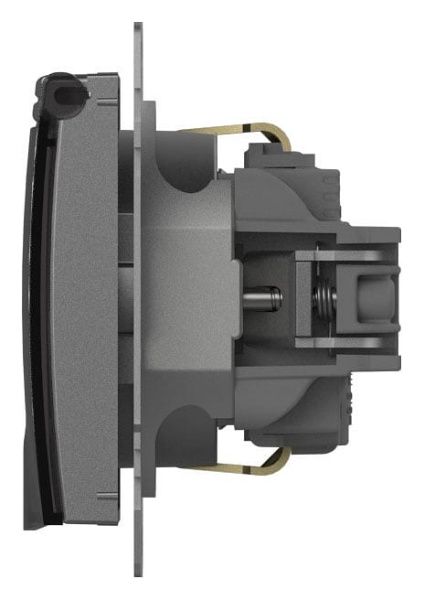 Розетка с заземлением с крышкой, без рамки Elbi Eleсtriс Zena Vega 609-011000-218