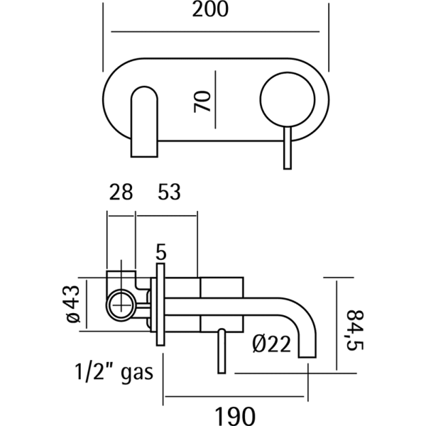Смеситель для раковины Huber Lynox LX002513D1 сталь