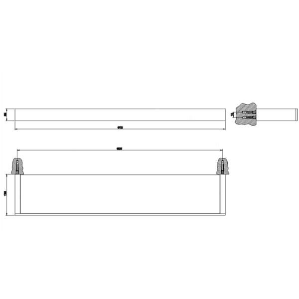 Полочка Gessi Rettangolo 60 см 20945#031