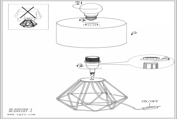 Настольная лампа декоративная Eglo Carlton 2 95787