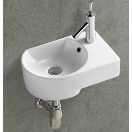 Раковина CeramaLux 9273L 41x27 см L, рукомойник, белый