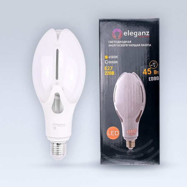 Лампа светодиодная Eleganz E27 45Вт 6000K EL-0087