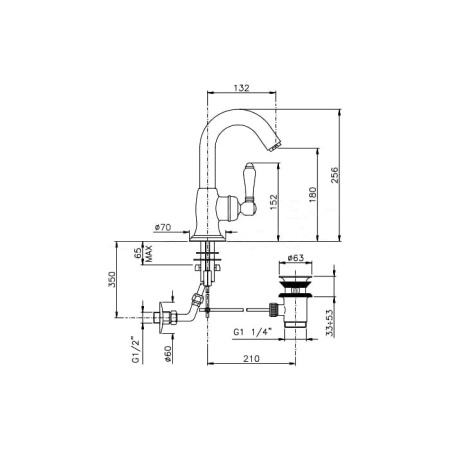 Смеситель для раковины Nicolazzi Monocomando 3454BZ76C бронза