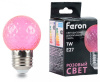 Лампа светодиодная Feron  E27 1Вт K 52177