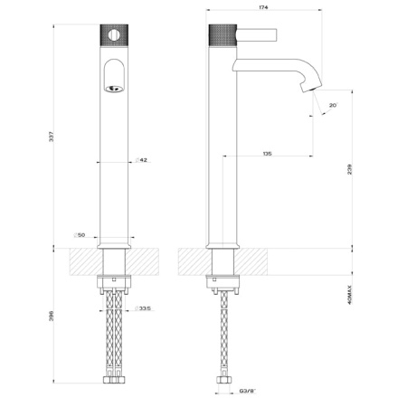 Смеситель для раковины Gessi Inciso 58004#149