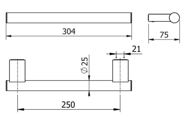 Поручень Kludi Vela C 31981N0 брашированное золото
