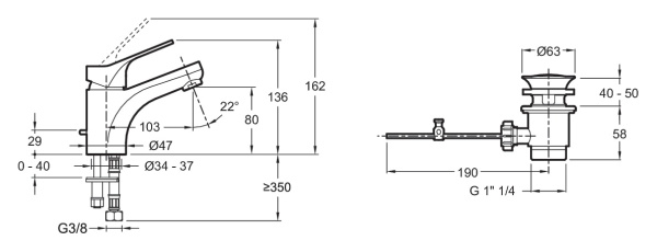 Смеситель для раковины Jacob Delafon BRIVE E75760-CP