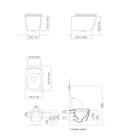 Подвесной унитаз Agape 750 ACER0750WRRSZ