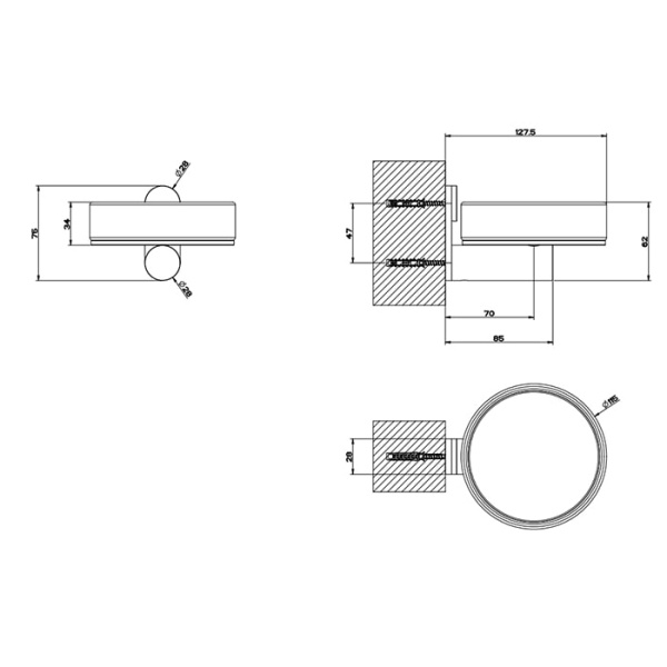 Мыльница Gessi 316 54701#707 белый