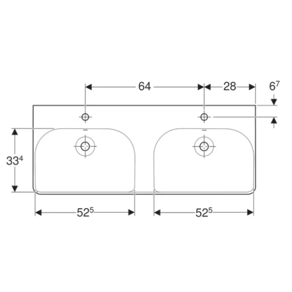 Раковина 120x48 см Geberit Smyle Square 500.223.01.1