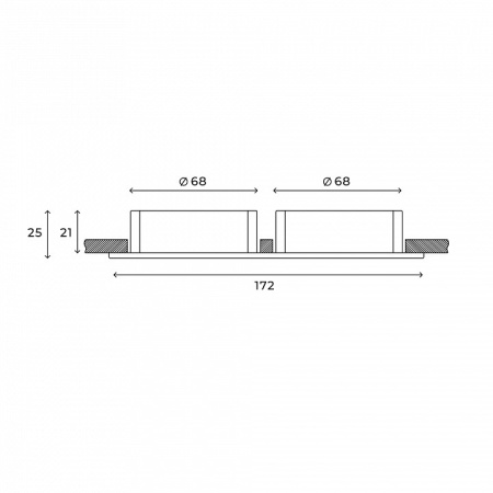 Встраиваемый светильник Hesby Lighting AtLas HSBL_0117