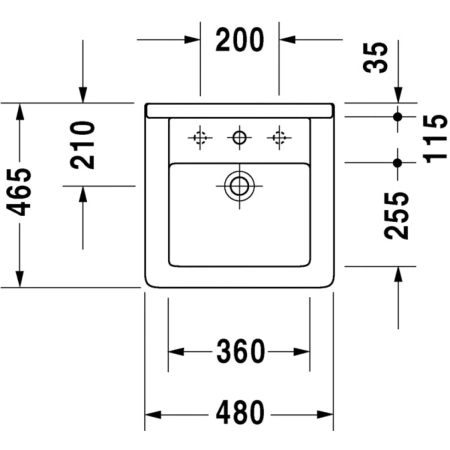 Раковина 48x46,5 см Duravit Starck 3 0303480022