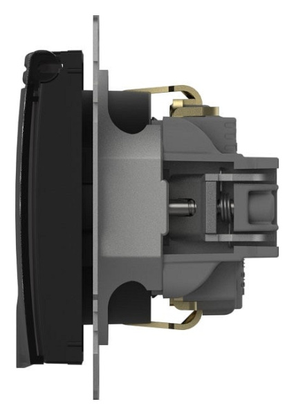 Розетка с заземлением с крышкой без рамки Elbi Eleсtriс Zena Vega 609-014800-218