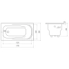 Ванна чугунная Goldman Elegant EG17080 170x80 см, белый