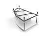 Акриловая ванна Cersanit Joanna 150x95 L 63336 белый