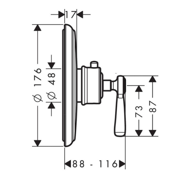Термостатический смеситель для душа Axor Montreux 16823000