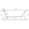 Акриловая ванна 170,4x70,4 см Eurolux Qwatry E1017070030