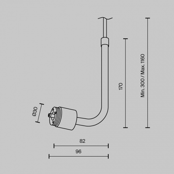 Токопровод концевой Maytoni CA024PL-P-B