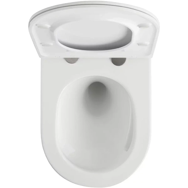 Унитаз подвесной Veconi Rino VRI-49T безободковый, торнадо, с сиденьем микролифт, белый