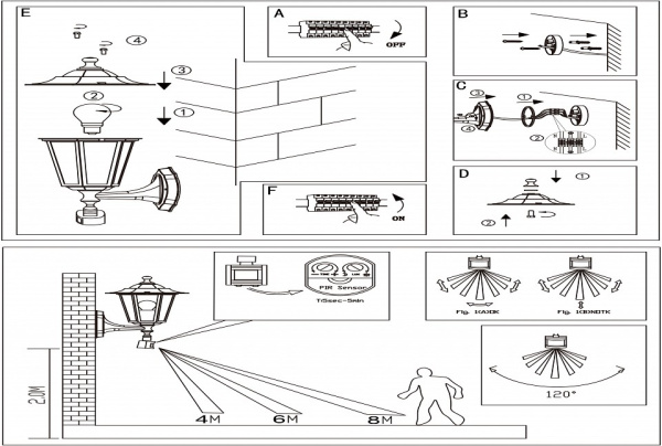 Светильник на штанге Eglo ПРОМО Laterna 4 22469