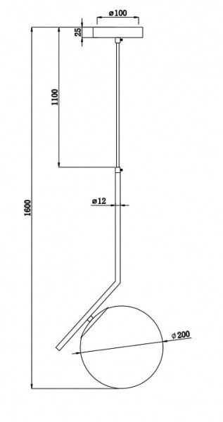 Подвесной светильник Freya Sara FR5129PL-01BS