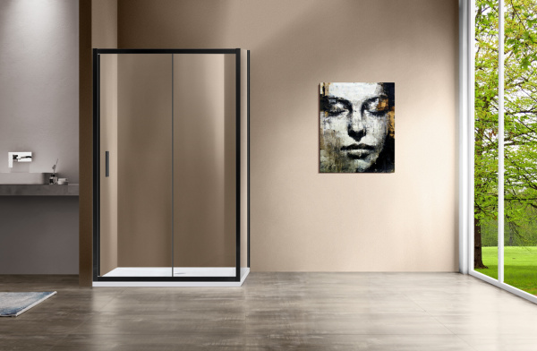 Душевой уголок Vincea Garda 120x100 VSR-1G1012CLB черный